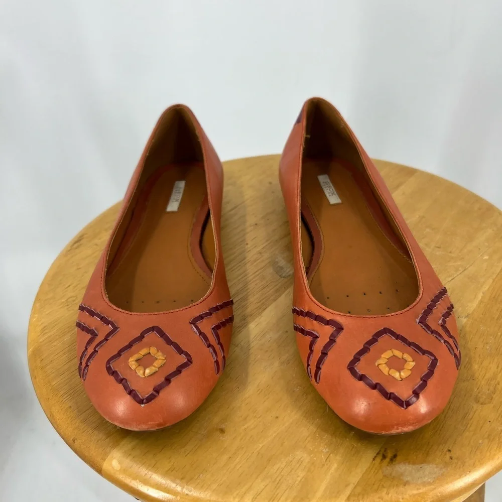 GEOX Respria leather flat 39.5/9.5